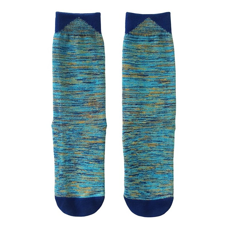 Taiwan Gemstone[Blue Chalcedony] Shiny Star Series Socks - Socks - Cotton & Hemp Blue