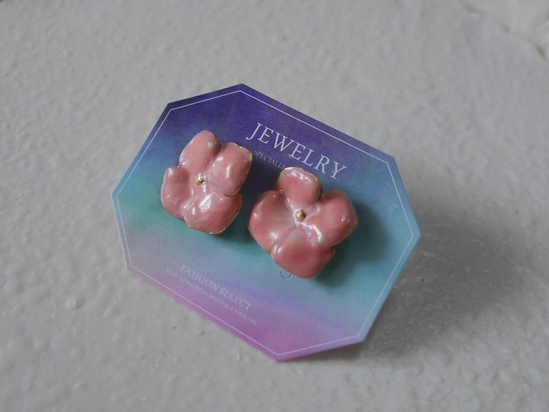 925 Silver| Ear Pin | Pink Hydrangea Ear Pin Earrings (Special Sale) - Earrings & Clip-ons - Sterling Silver Silver