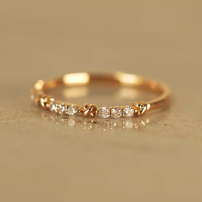 The Diamond and Cross Ring - General Rings - Precious Metals Gold