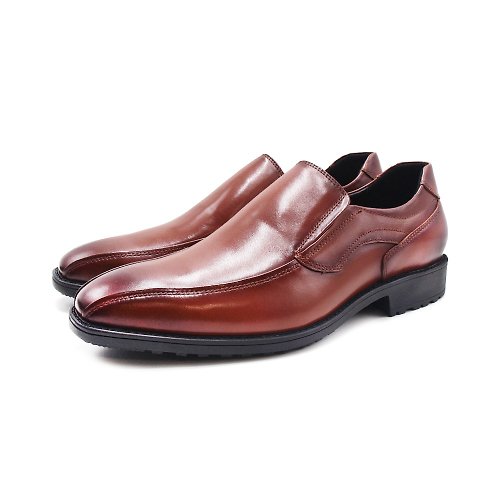 米蘭皮鞋Milano W&M(男)雙線光澤真皮輕量型皮鞋 男鞋-刷棕
