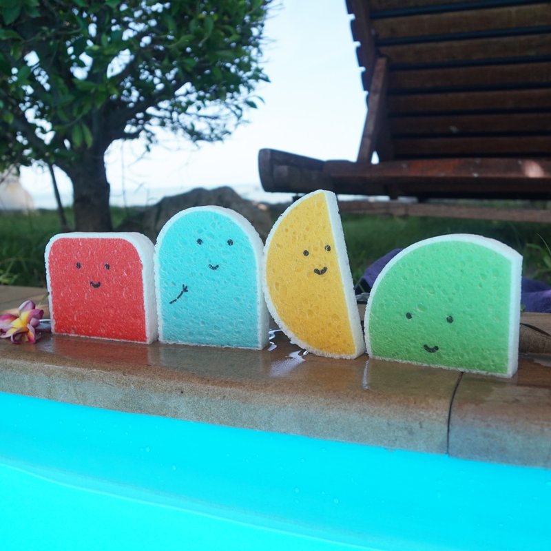 Cute Shape Natural Cellulose Pop Up Cleaning Sponges - อื่นๆ - วัสดุอีโค ขาว