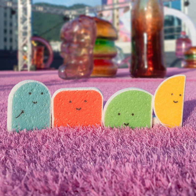 Cute Shape Natural Cellulose Pop Up Cleaning Sponges - อื่นๆ - วัสดุอีโค ขาว