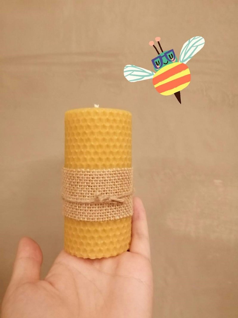 100% Pure Natural Beeswax. Candle. Made in Taiwan - เทียน/เชิงเทียน - ขี้ผึ้ง 