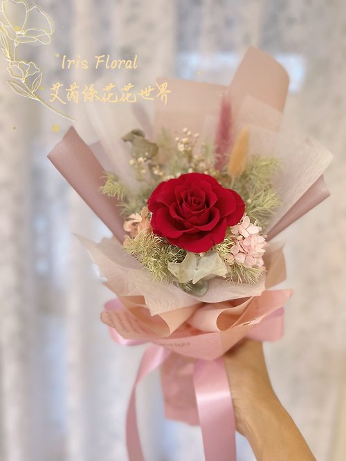 艾芮絲花花世界 情人節母親節生日畢業日本進口大地農園永生花乾燥花束
