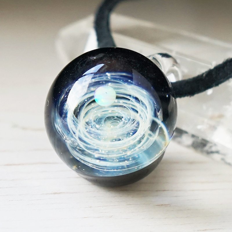 The first star just for you. Opal ver3 space glass - Necklaces - Glass Blue