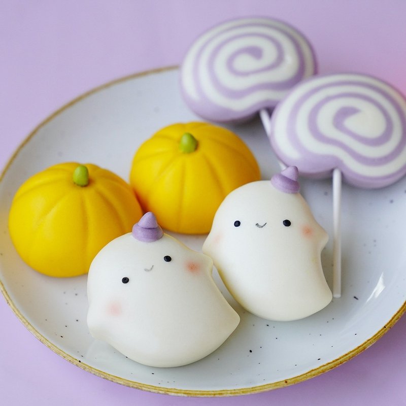 Meiji Steamed Buns purple Halloween milk-shaped steamed buns, a box of 6 - อื่นๆ - วัสดุอื่นๆ 