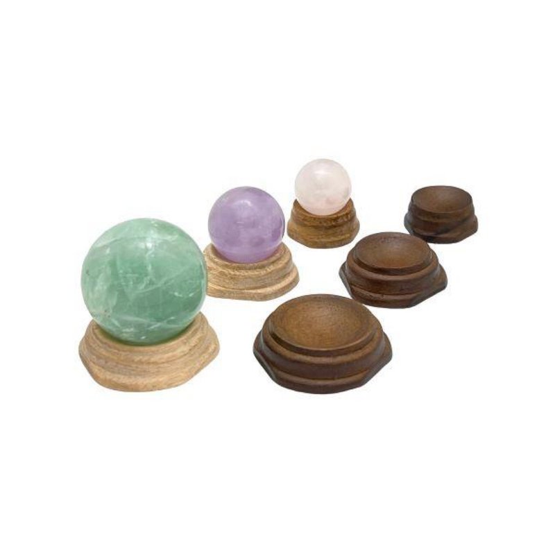 Wooden round ball stand S 2color - กล่องเก็บของ - ไม้ สีนำ้ตาล