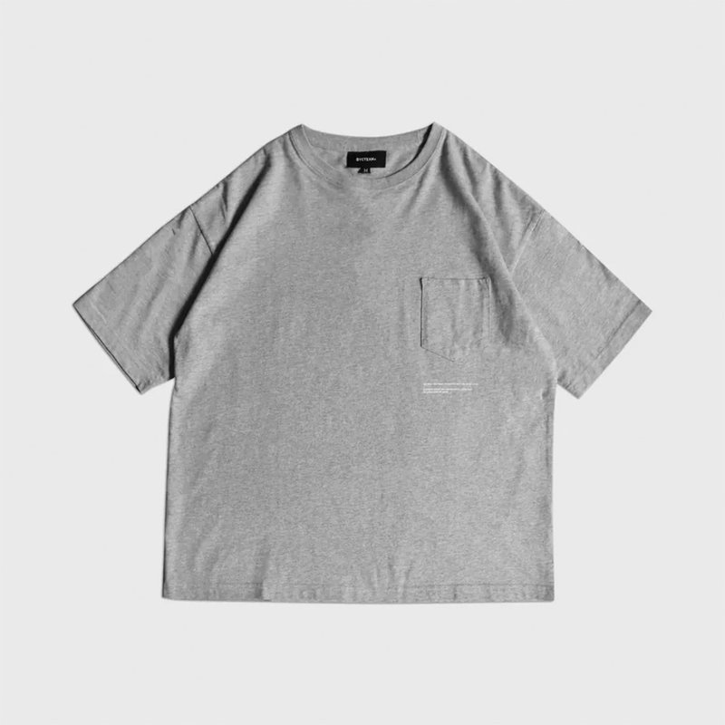 DYCTEAM - FIFTH POCKET TEE (Gray) - 男 T 恤 - 棉．麻 灰色