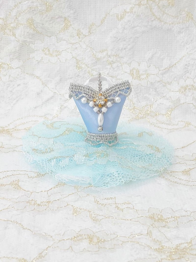 Ballet tutu bag charm light blue version - Charms - Other Man-Made Fibers Blue