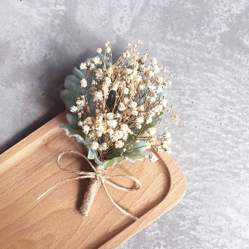 "Wannabe" happy flower marry sky dried flowers corsage brooch ~ Wen Qing sense of the bride and groom bridesmaids bridesmaid wedding wedding non-withered photography photography outside the props small flower bouquet immortal flower gift cotton w - Brooches - Plants & Flowers Multicolor