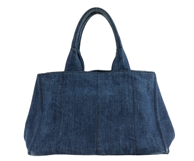PRADA◇CANAPA/2Way/デニム/ハンドバッグ/ショルダース