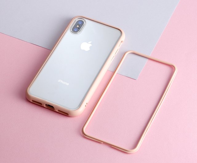 RhinoShield CrashGuard NX Case for iPhone 11 Pro, Blush Pink + White  Rim/Button