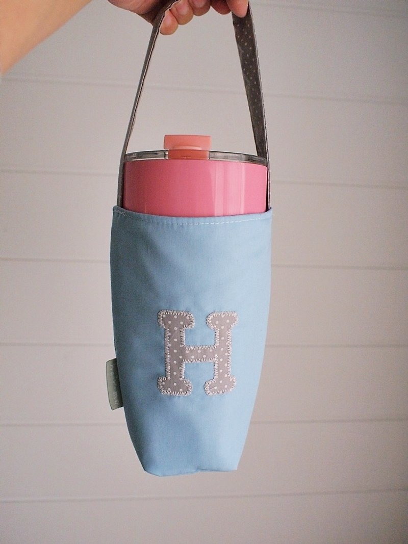 hairmo icebreaker Cup thermos bottle storage bag - can be color matching - ถุงใส่กระติกนำ้ - ผ้าฝ้าย/ผ้าลินิน สีน้ำเงิน
