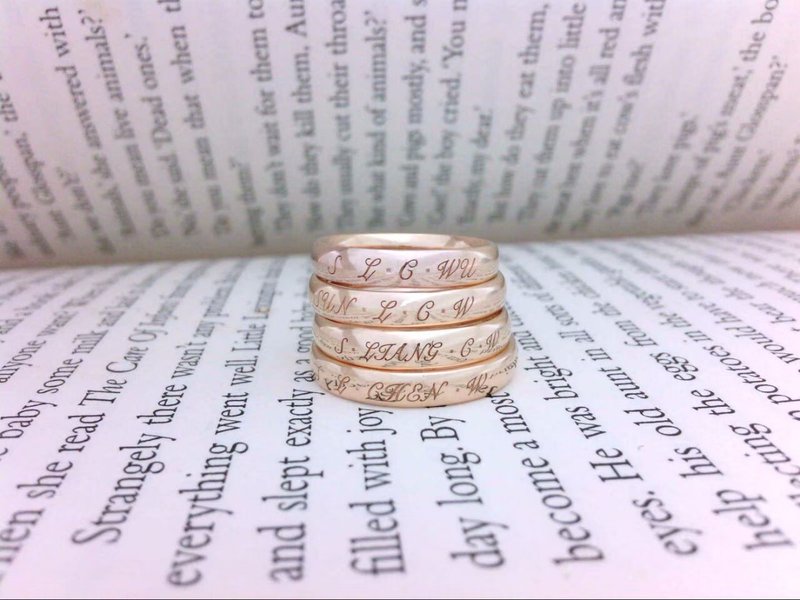 Dragon Jewelry custom-made cherished sweet words ring for couples and girlfriends - General Rings - Precious Metals Multicolor