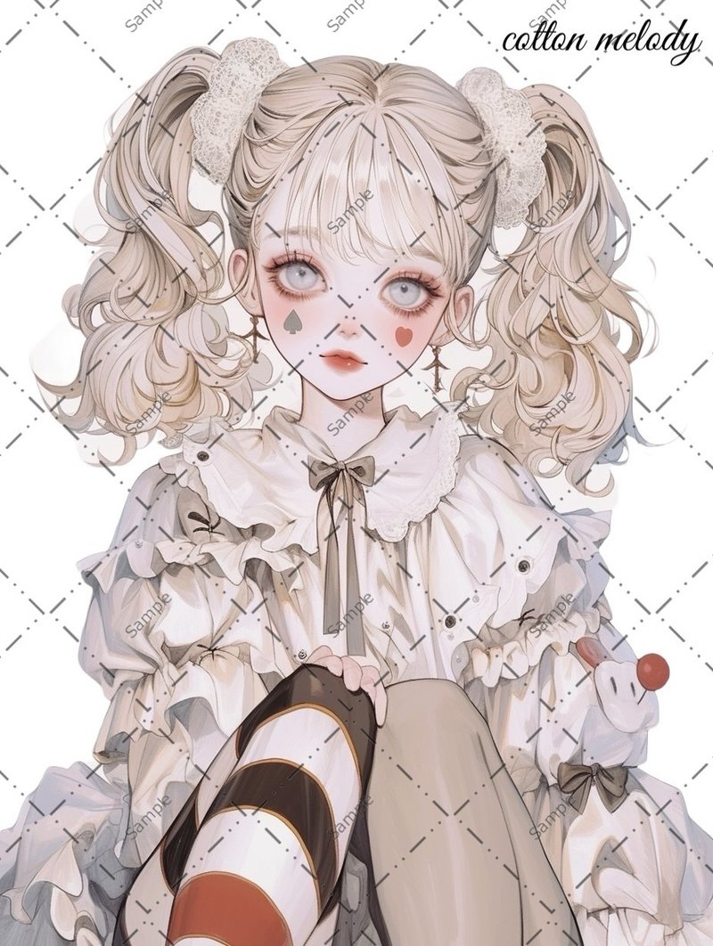 original sticker no.1563 人物ステッカー オリジナルステッカー 人物ステッカー 女の子ステッカー オリジナル人物ステッカー - 貼紙 - 紙 