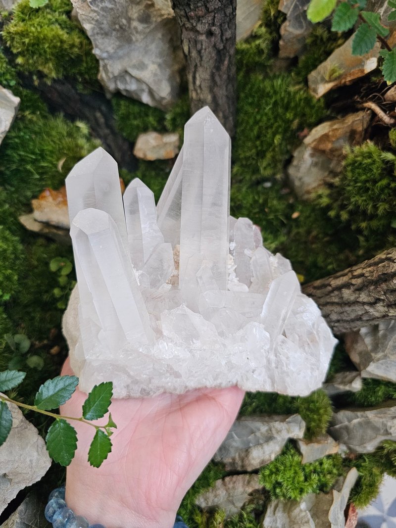 白水晶簇-水晶手鍊充電的好夥伴/尺寸:長13.2cm×寬9.41cm×高12. - 其他 - 水晶 白色