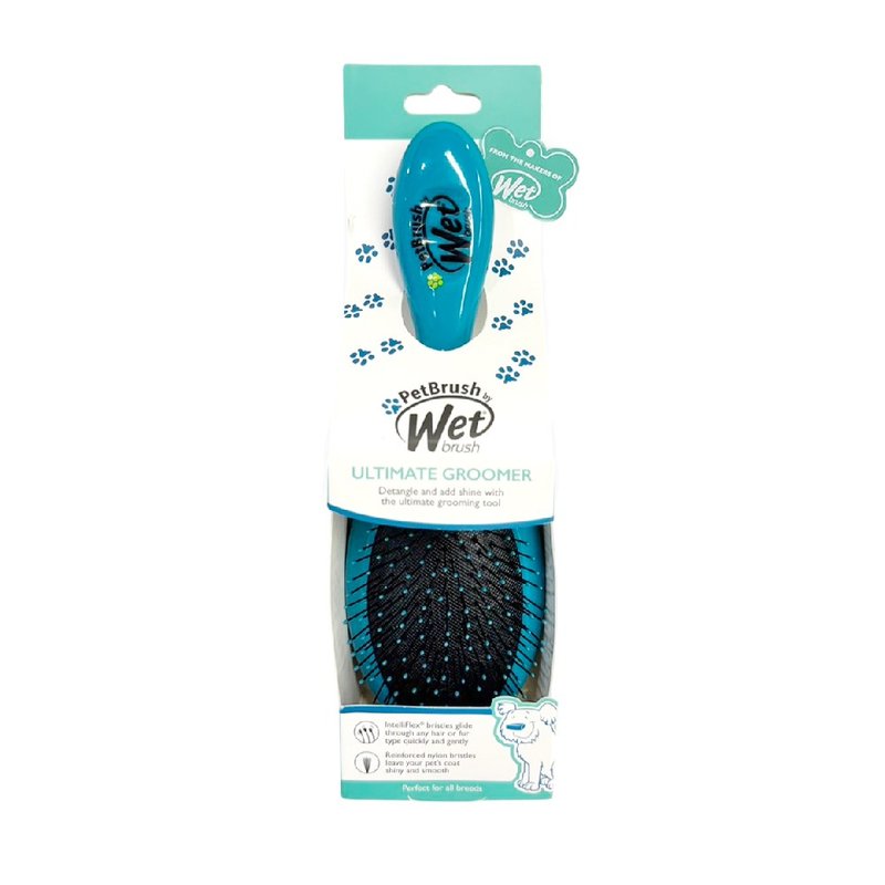 【Pet Brush by Wet Brush】2-in-1 mane hair removal double-sided comb - อื่นๆ - พลาสติก สีเขียว