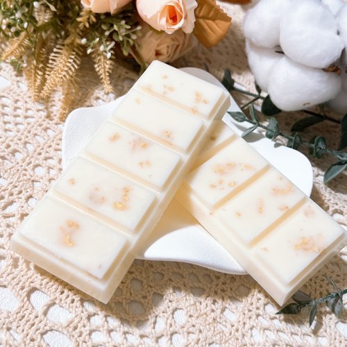 Mooz Candle | 天然蠟燭 【心福/海鹽鼠尾草】金箔香氛蠟條 燭臺蠟塊 50g