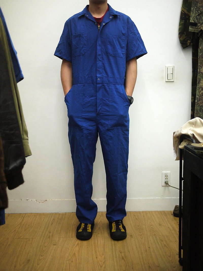 UNION MADE trade union manufactures blue one-piece overalls vintage second-hand coveralls - Overalls & Jumpsuits - Cotton & Hemp Blue
