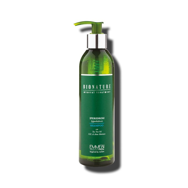 Bionature Hyperhidrosis Shampoo 250ml - Italy Rebalancing Hair Shampoo - แชมพู - น้ำมันหอม สีกากี