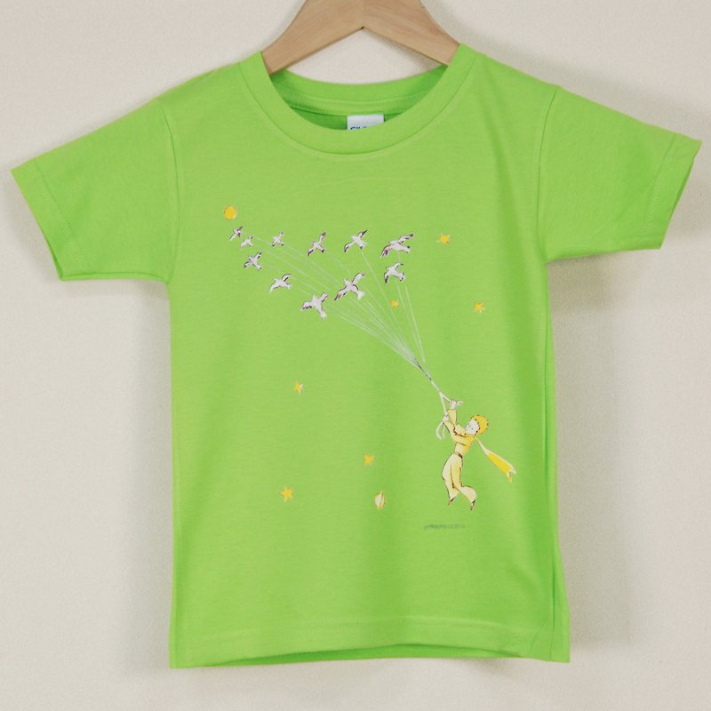 星の王子さまクラシック承認 -  Tシャツ：私は[子供たち]と一緒に旅行半袖Tシャツ、AA11 - その他 - コットン・麻 イエロー