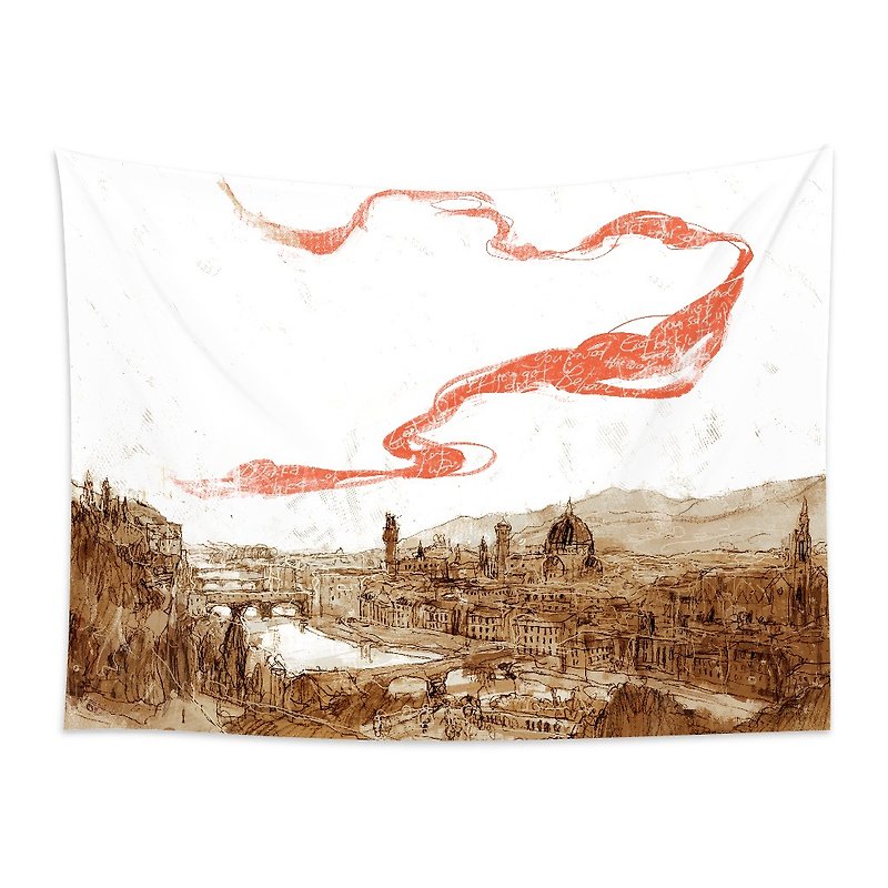 Song of Florence -Wall Tapestry | Home Decor | Christmas Gift | Holiday Gift - Posters - Polyester Orange