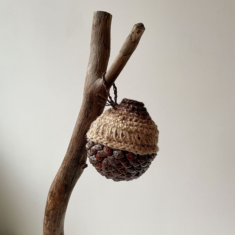 Fruit woven flower pot/gradient small round/dried flowers/pine cones/with handmade packaging - เซรามิก - พืช/ดอกไม้ สีนำ้ตาล