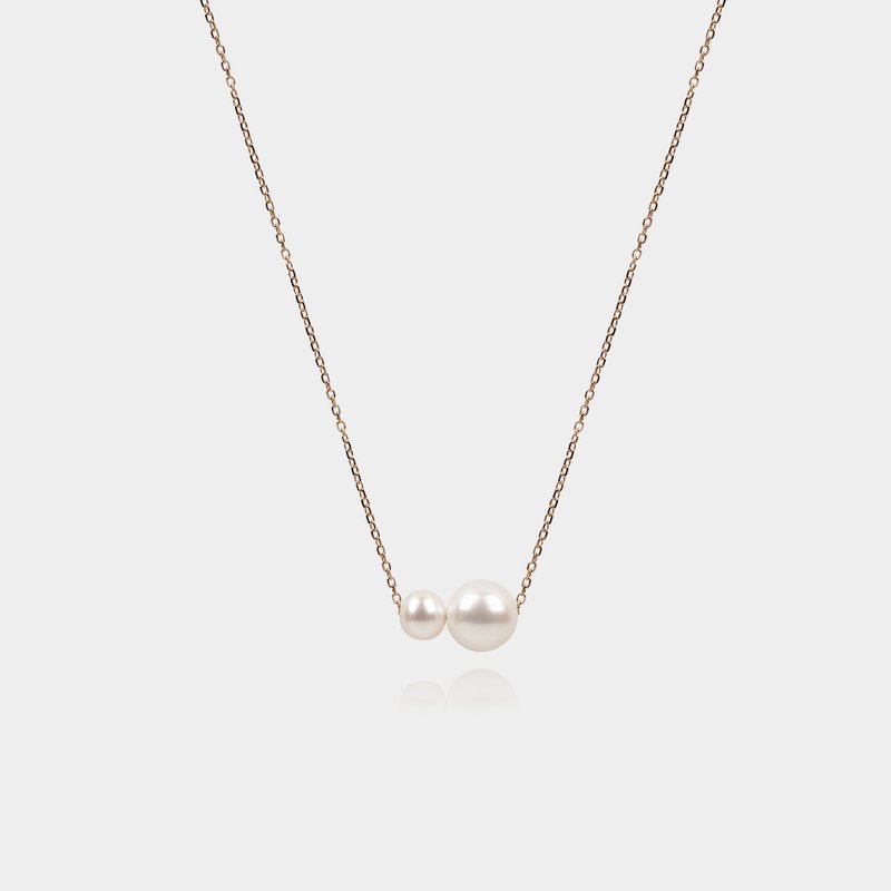 BLAKELY pearl necklace white - Necklaces - Sterling Silver Gold