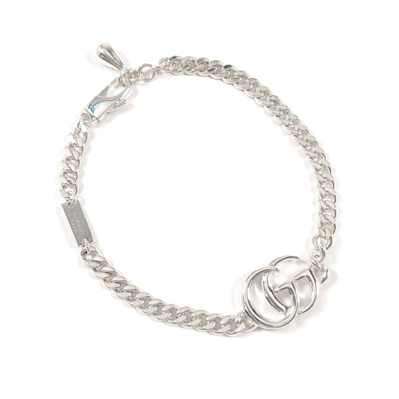 【日本直送 中古美品】グッチ GUCCI ブレスレット ダブルG ゴルメットチェーン シルバー925 アクセサリー ジュエリー - 手鍊/手環 - 純銀 銀色