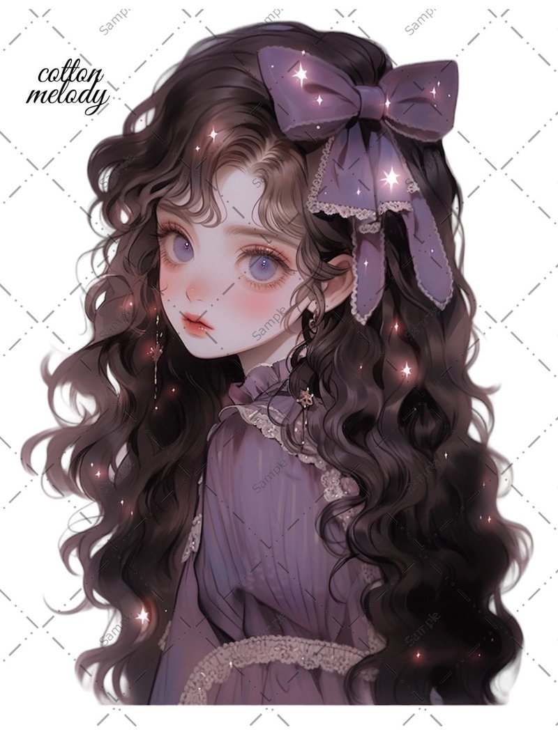 original sticker no.165 人物ステッカー オリジナルステッカー 人物ステッカー 女の子ステッカー オリジナル人物ステッカー - 貼紙 - 紙 