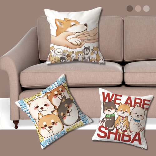 柴犬大學 SHIBA UNIVERSITY 柴犬大學 方形抱枕 40x40cm 柴犬抱枕 沙發抱枕 靠墊 坐墊 午睡枕