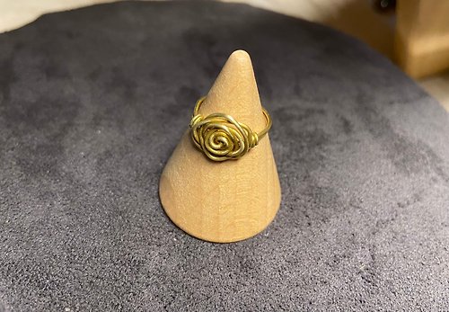 柒家手做飾品 黃銅 玫瑰編織戒指