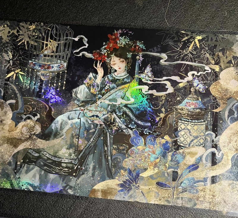特別卷 東方美人 華やか背景 巨畫幅 PET 紙膠帶 霓虹光 10米卷 - 紙膠帶/和紙/PET - 其他材質 多色