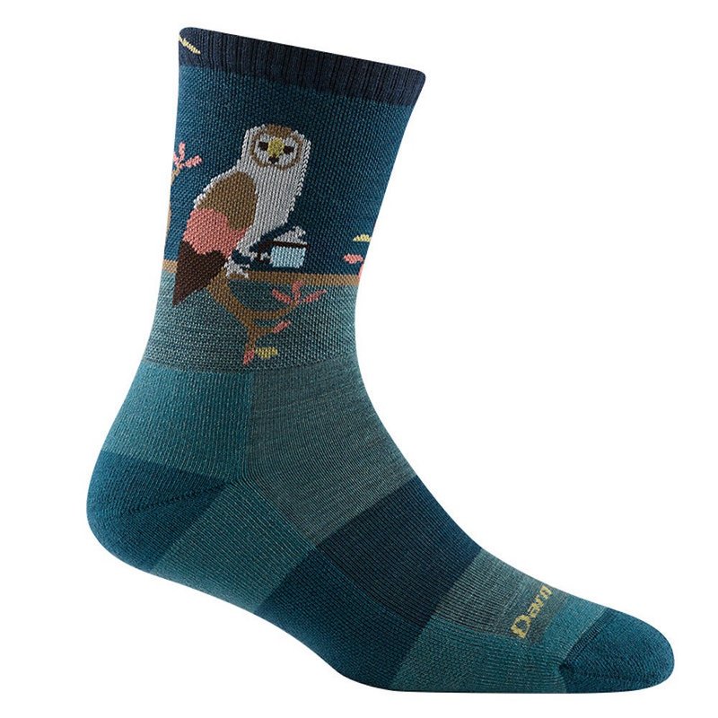 【Darn Tough】Women’s 5001Critter Club Micro Crew LW Cushion Te - Socks - Wool Blue