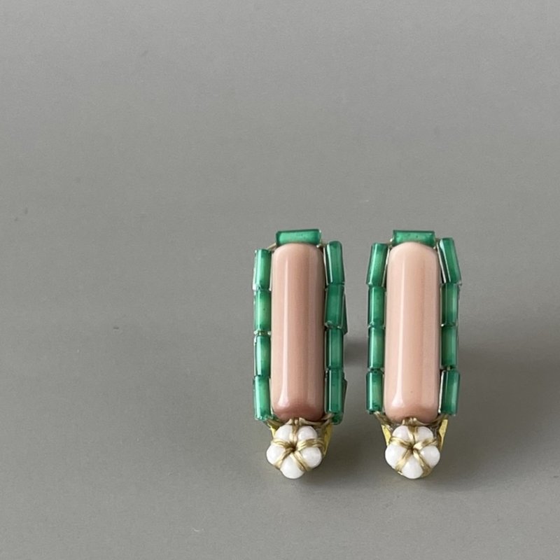 Misty Pink* [Eclair] - Earrings & Clip-ons - Other Materials Pink