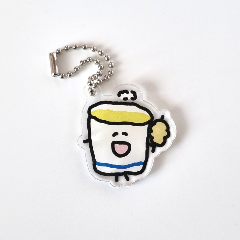 Yum-Yum Acrylic keyring - Odeng soup - 鑰匙圈/鑰匙包 - 壓克力 粉紅色