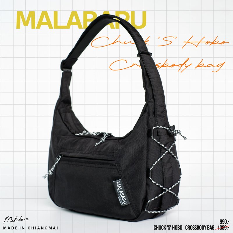 Malabaru Chuck 'S' Hobo Crossbody Bag - 手提包/手提袋 - 尼龍 