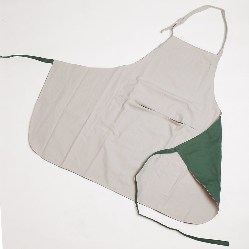 Extended version - fashion work apron - beige - Aprons - Cotton & Hemp White