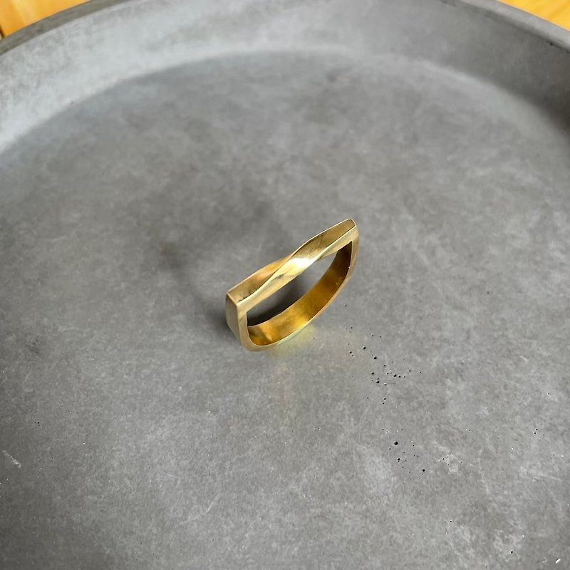 【Variety】D型黃銅造型戒指 -10 - 戒指 - 銅/黃銅 
