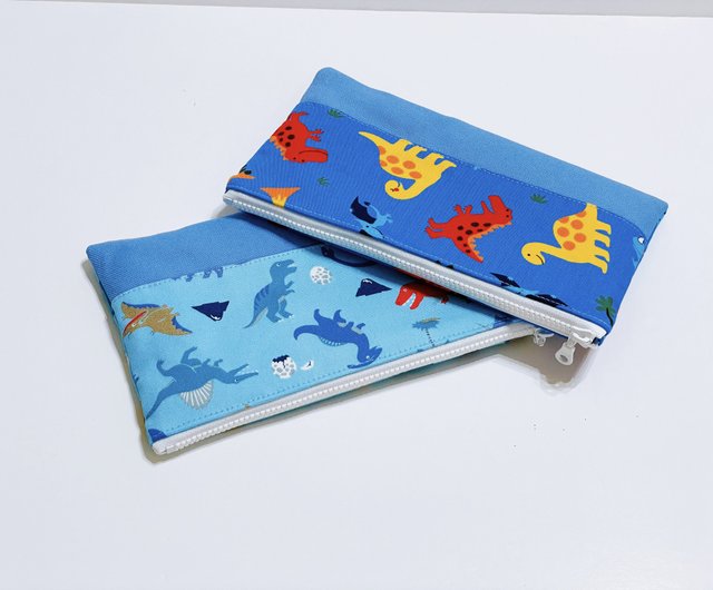 Flat pencil case, storage bag, silly dinosaur can embroider characters for  free - Shop Starforest Pencil Cases - Pinkoi