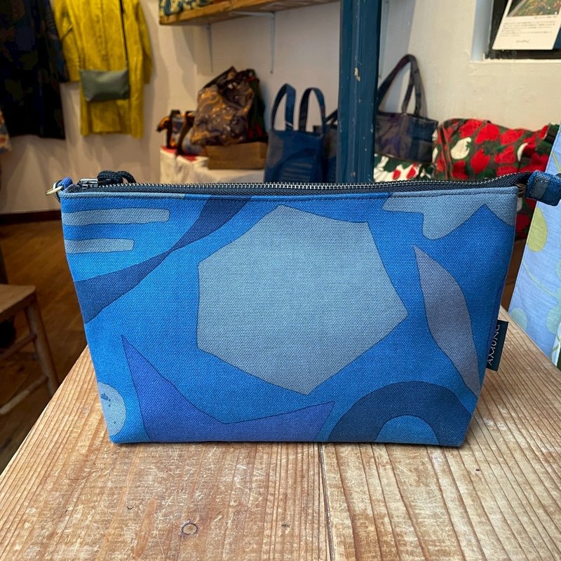 ミニショルダー　テンキ　夜空　天気 - 側背包/斜背包 - 棉．麻 藍色