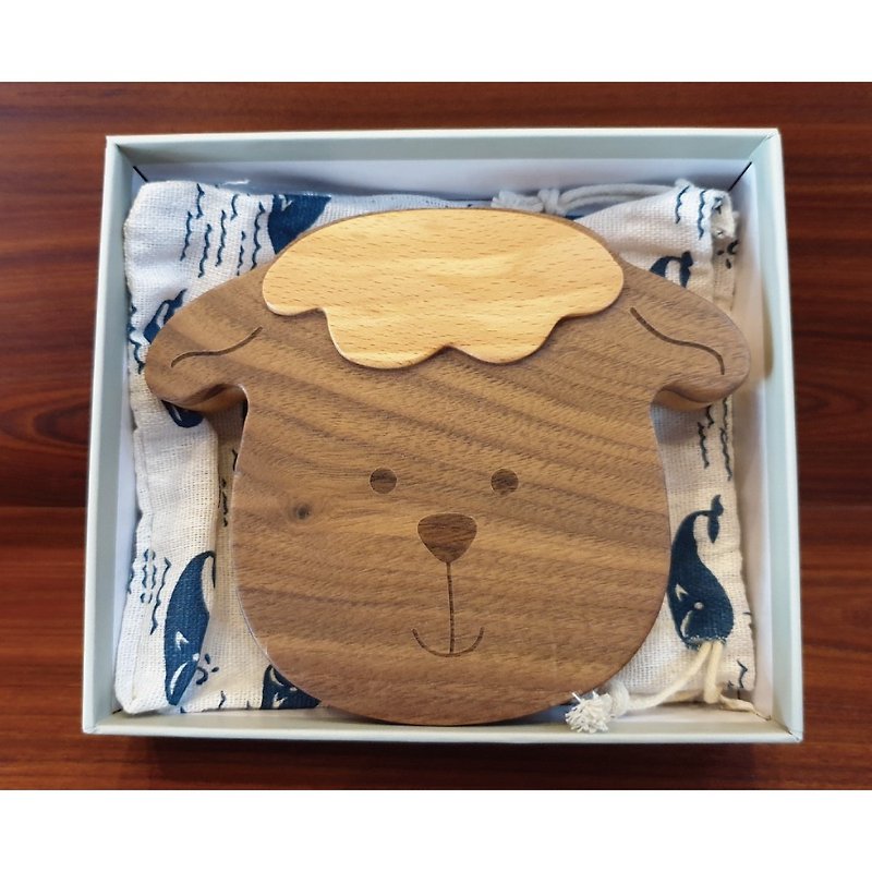 Aoki Workshop/ Customizable-Baby Tooth Box (Sheep) - กล่องเก็บของ - ไม้ สีนำ้ตาล
