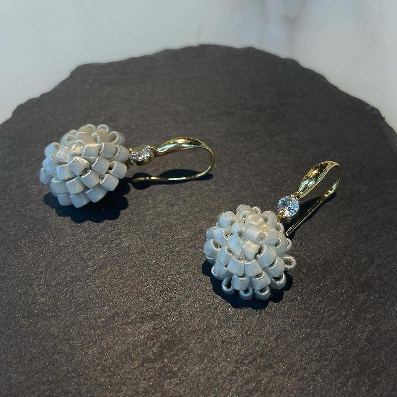 Handmade Tangled Stone Hydrangea Earrings