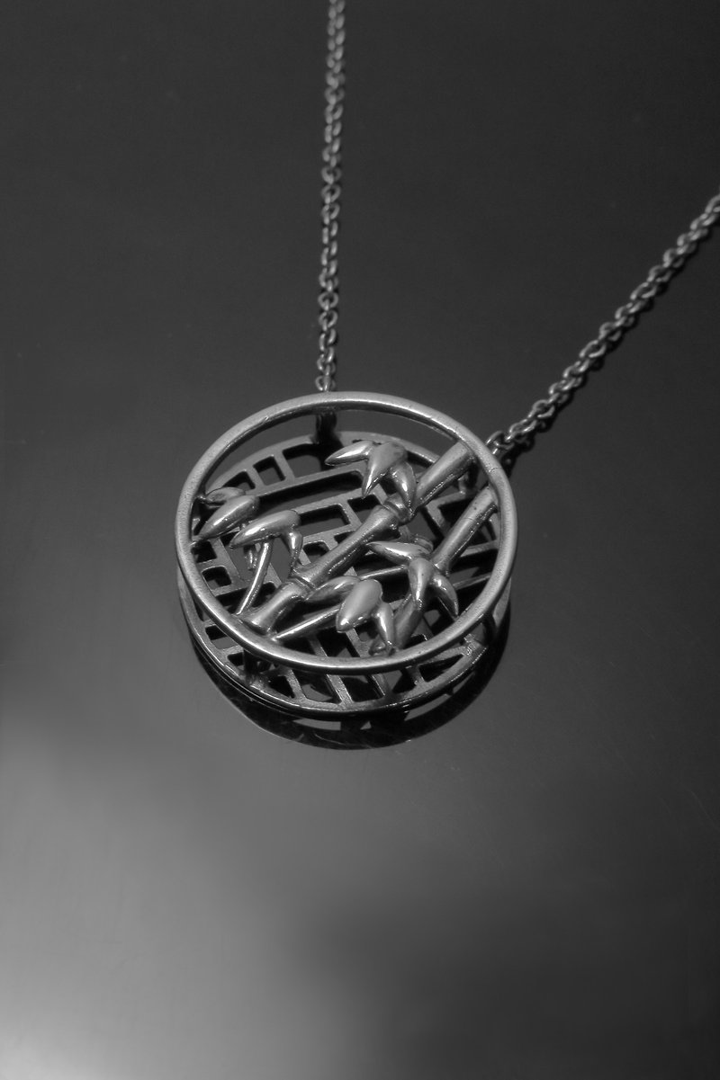Classical Series / Window and Flower Series─Bamboo / 925 Silver/ Designer's Limited Edition - Necklaces - Other Metals Silver