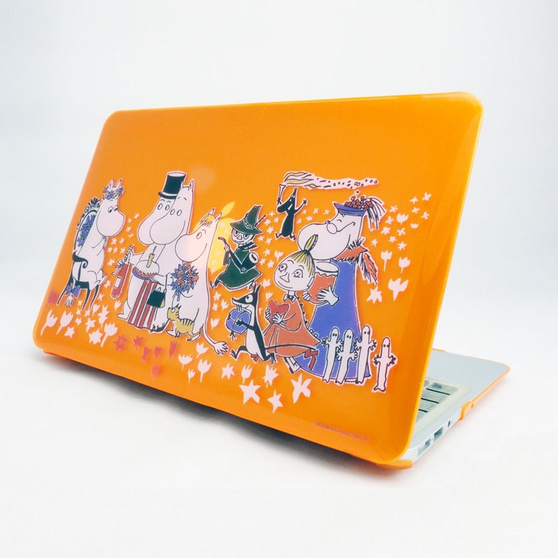 Moomin嚕嚕米正版授權-Macbook水晶殼【生日派對】 - 平板/電腦保護殼/保護貼 - 塑膠 橘色