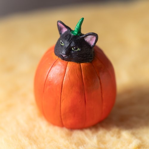 黄色いかぼちゃ 赤いかぼちゃ 猫とかぼちゃのアクリルアート☆ハロウィンにも 18386573498d40c0ad97564850fe1c