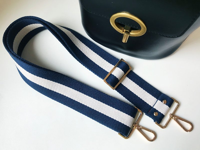2-inch wide handmade straps, cotton woven straps, backpack straps can be adjusted and replaced - Messenger Bags & Sling Bags - Cotton & Hemp Blue
