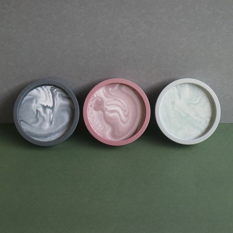 Sfumato pattern [thick Cement coaster] - Coasters - Cement 