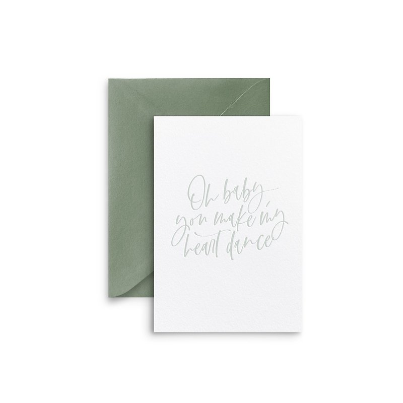 Oh baby you make my heart dance - Cards & Postcards - Paper Green