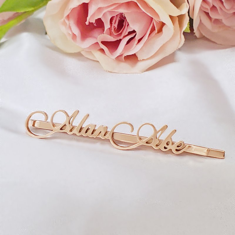 (Customize gift) Name Hairpin / Hair Clip - Hair Accessories - Other Materials Silver